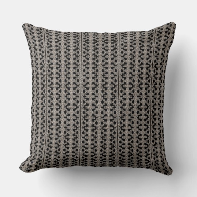 Coussin Motif noir, blanc et gris (Recto)