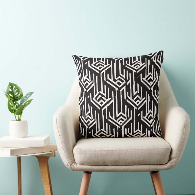 Coussin Motif noir blanc mignon (Chaise)