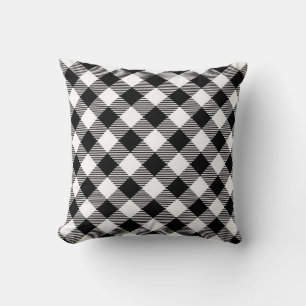 Coussin motif noir et blanc