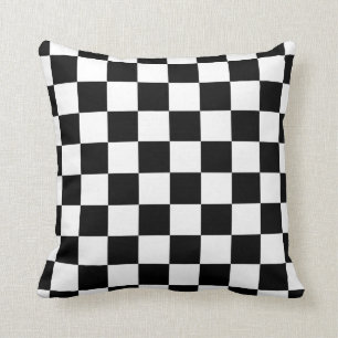Coussin motif noir et blanc de contrôleur