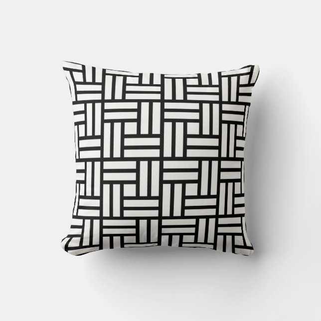 Coussin Motif noir et blanc moderne (Recto)