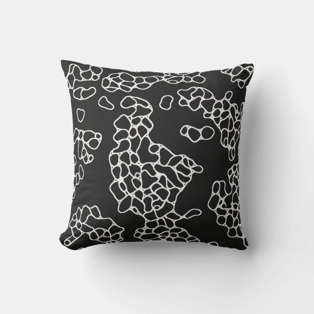 Coussin Motif noir et blanc moderne (Recto)