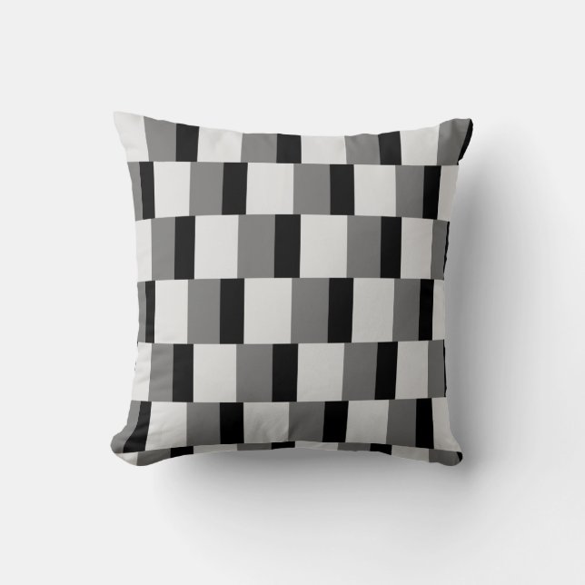 Coussin Motif noir et gris simple (Recto)