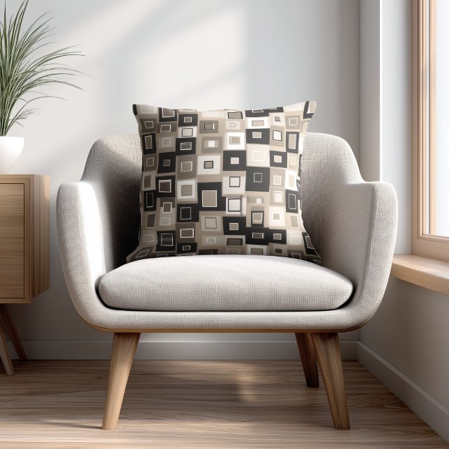 Coussin Motif noir et marron (Créateur téléchargé)