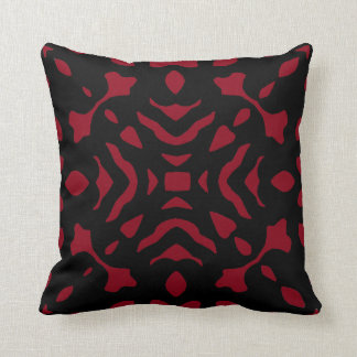 Coussin Motif noir rouge foncé rouge sang de Bourgogne de