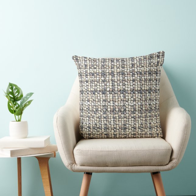 Coussin Motif numérique géométrique abstrait moderne 1259 (Chaise)
