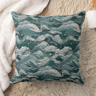 Coussin motif ondulé