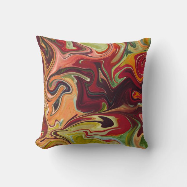 Coussin Motif ondulé coloré (Recto)
