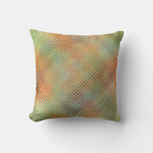 Coussin Motif or orange jaune rouge vert