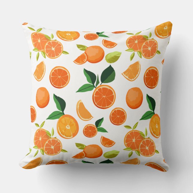 Coussin motif orange (Recto)