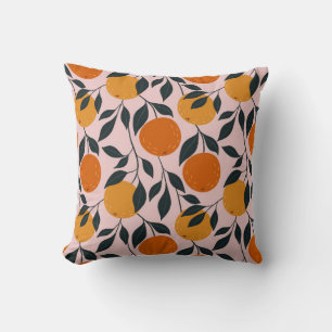 Coussin Motif orange coloré sans couture. motif orange.