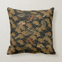 Motif oriental de dragon de mer