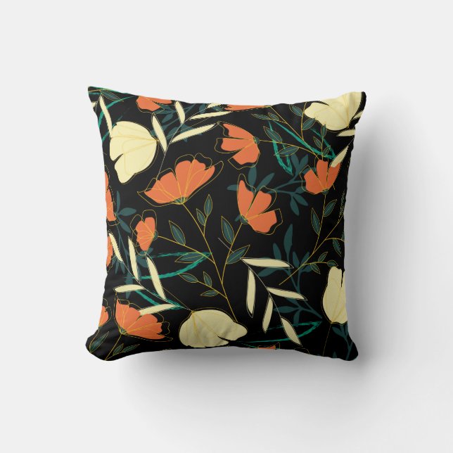 Coussin Motif original transparent avec lea tropical lumin (Recto)