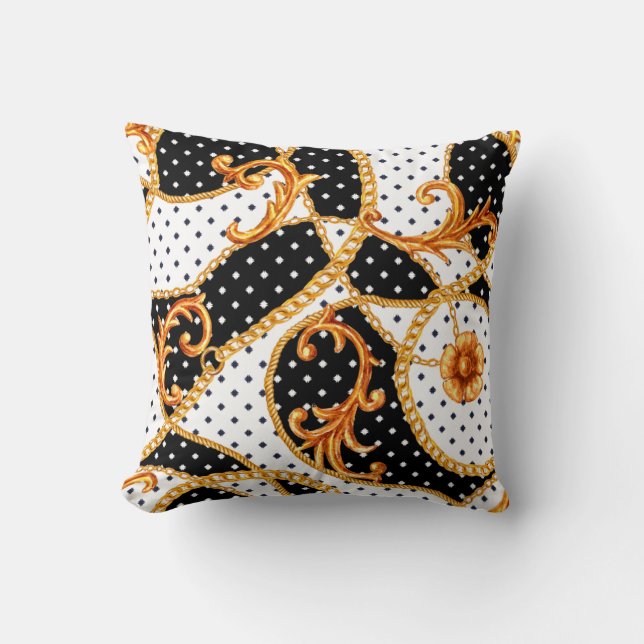 Coussin motif ornemental baroque (Recto)