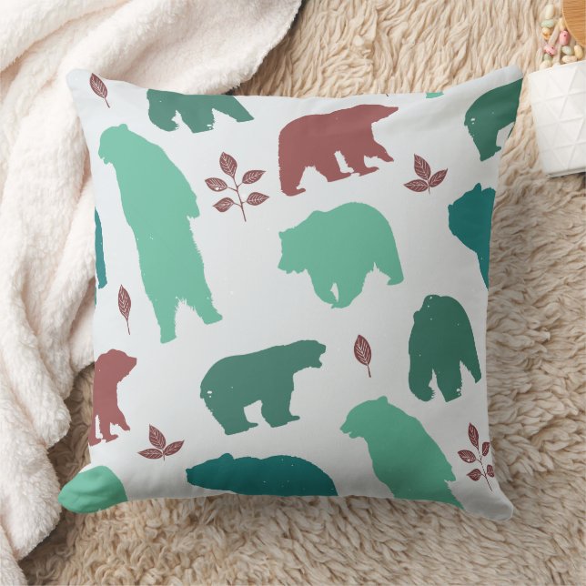 Coussin Motif Ours Faune Rustique (Couverture)