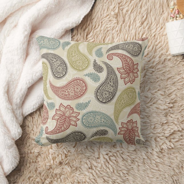 Coussin Motif Paisley  (Couverture)