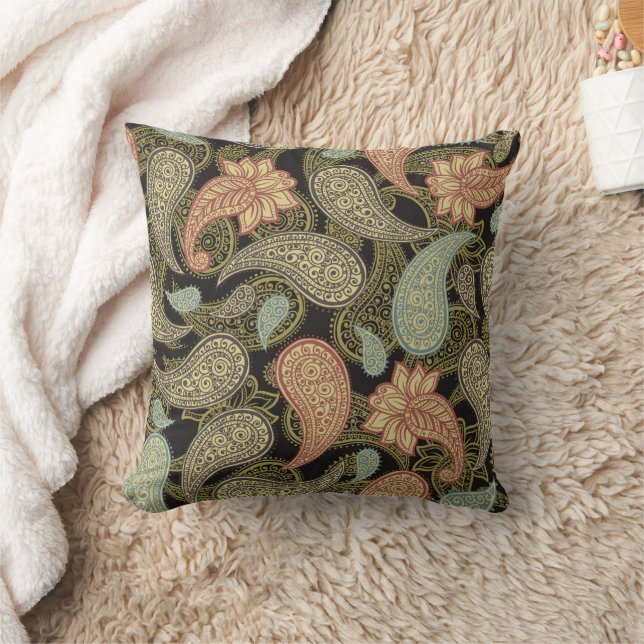 Coussin Motif Paisley  (Couverture)