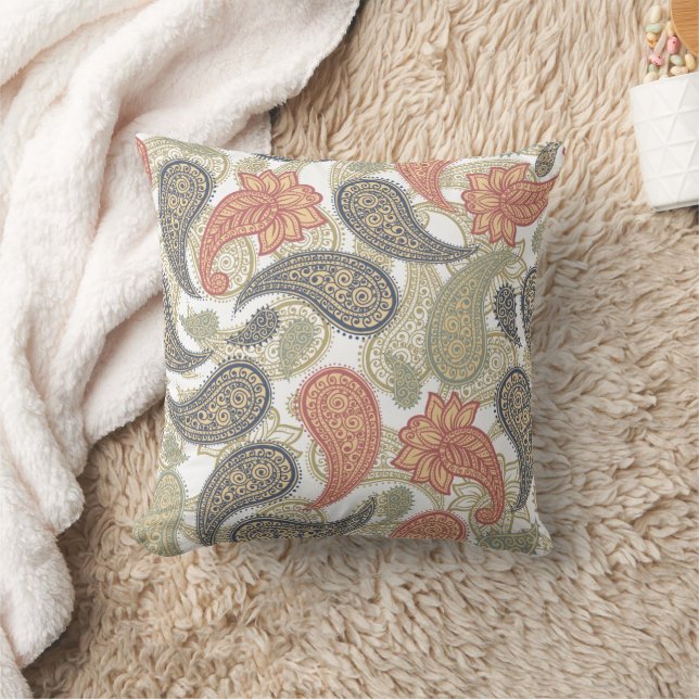 Coussin Motif Paisley  (Couverture)