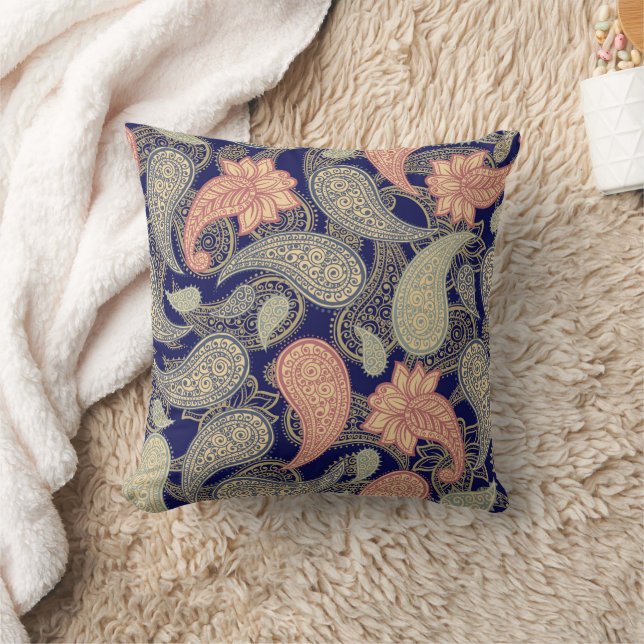 Coussin Motif Paisley  (Couverture)