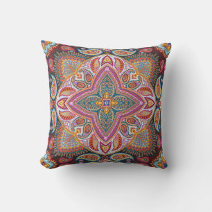 Coussin Motif Paisley Violet Classique Élégant de Style 