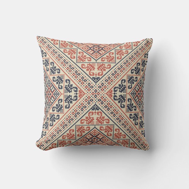 Coussin Motif palestinien de broderie (Recto)
