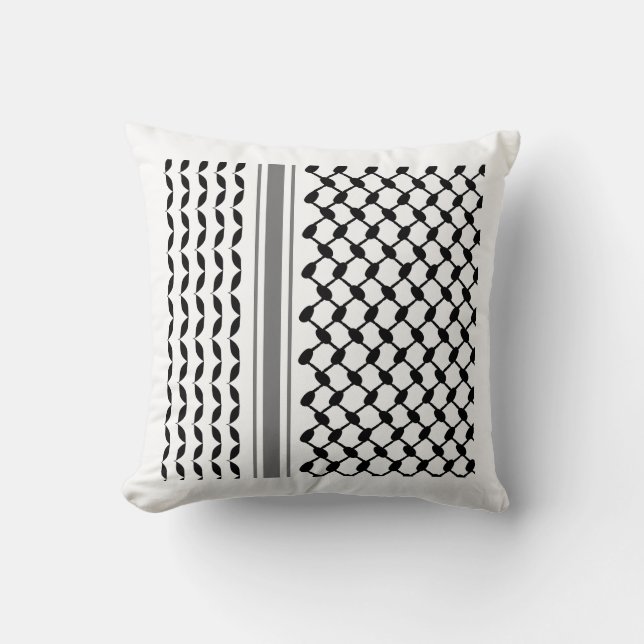 Coussin Motif palestinien keffiyeh (Kūfīyah) (Recto)