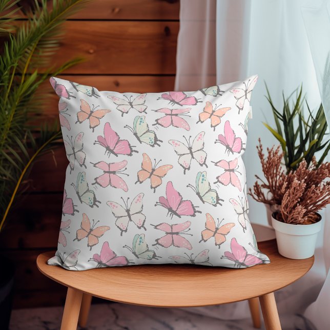 Coussin Motif papillon (throw pillow with butterfly pattern)