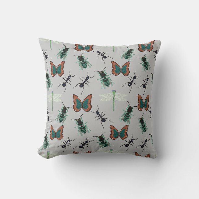 Coussin Motif papillon coloré (Recto)