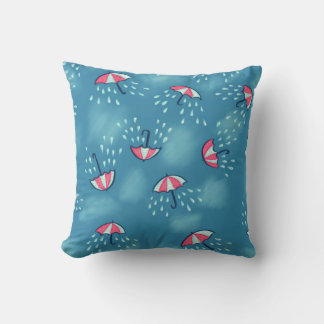 Coussin Motif parapluie de pluie amusante