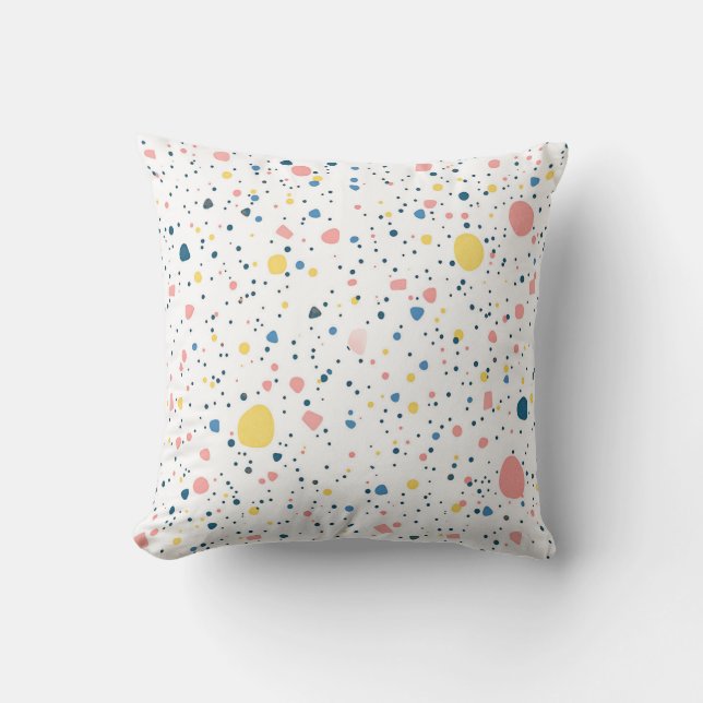 Coussin Motif Pastel de Points de Confettis en Terrazzo Mo (Recto)
