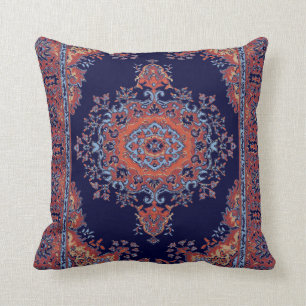 Coussin Motif persan vintage