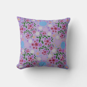 Coussin Motif personnalisé de fleurs et de vignes Kidcore 