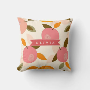 Coussin Motif personnalisé de pêche Mignon été rétro