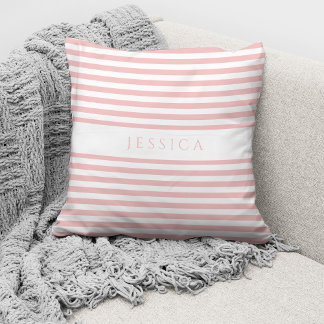 Coussin Motif Personnalisé Moderne Grilles Roses