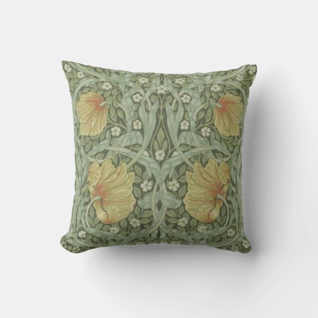 Coussin Motif Pimpernel (par William Morris) (Recto)