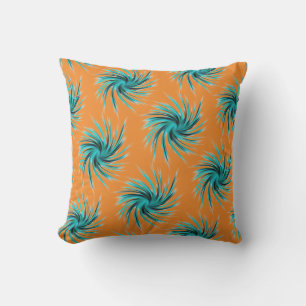 Coussin Motif pivotant - Turquoise bleu bleu orange jaune