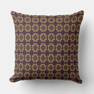 Coussin Motif Plum et Gold Retro