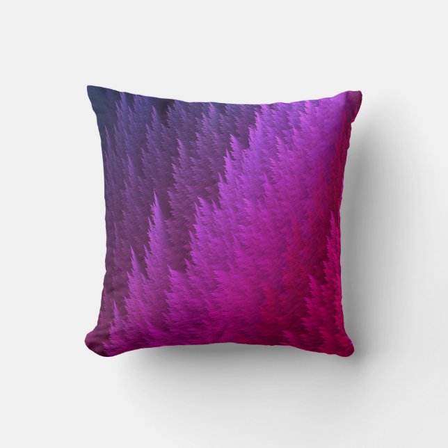 Coussin Motif Plume Teinture Tie Violet Rose (Recto)
