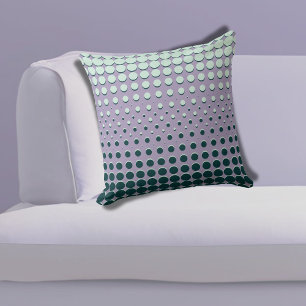 Coussin Motif pointillé en demi-teinte élégant violet et v