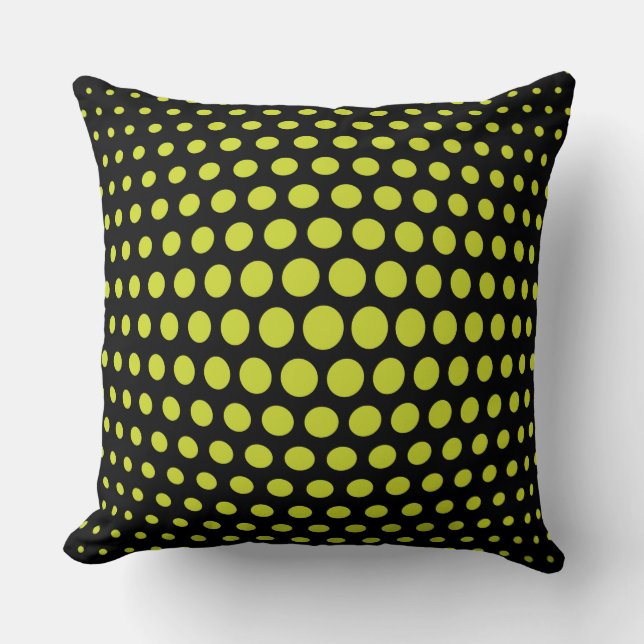 Coussin Motif Pois Acid Green Fish Eye (Recto)