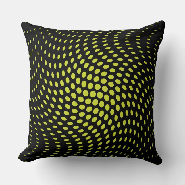 Coussin Motif Pois Acid Green Twist (Recto)