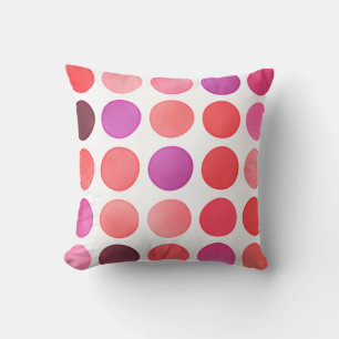 Coussin Motif pois chic couleur aquarelle
