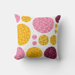 Coussin motif pois EMPREINTE DE LÉOPARD