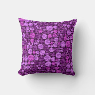 Coussin Motif pois léopard Violet et violet
