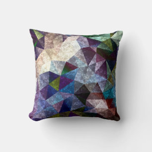 Coussin Motif polygonal en marbre