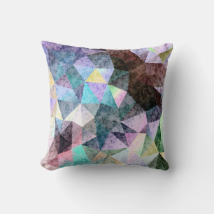 Coussin Motif polygonal en marbre