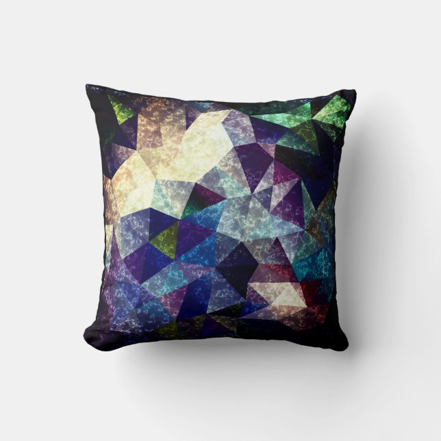 Coussin Motif polygonale en marbre. Joyeux Noël! Couvertur (Recto)