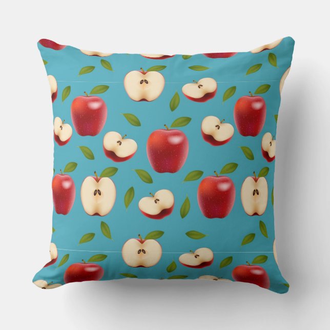 Coussin Motif Pomme Rouge (Recto)