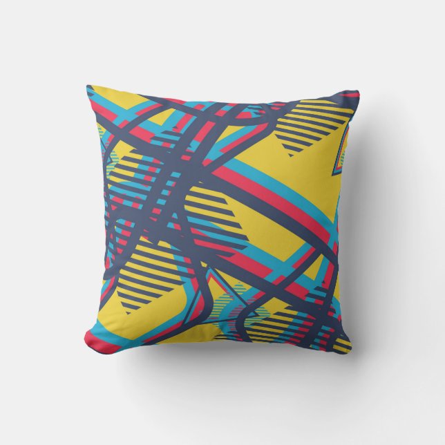 Coussin Motif Pop Art sans soudure. Texture couleur Abstra (Recto)
