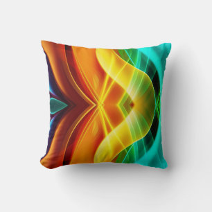 COUSSIN MOTIF PSYCHEDELIQUE ARTISTIQUE BRANCHÉ MODERNE